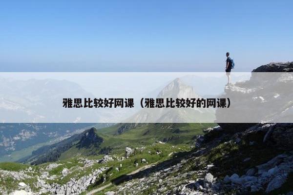 雅思比较好网课（雅思比较好的网课）