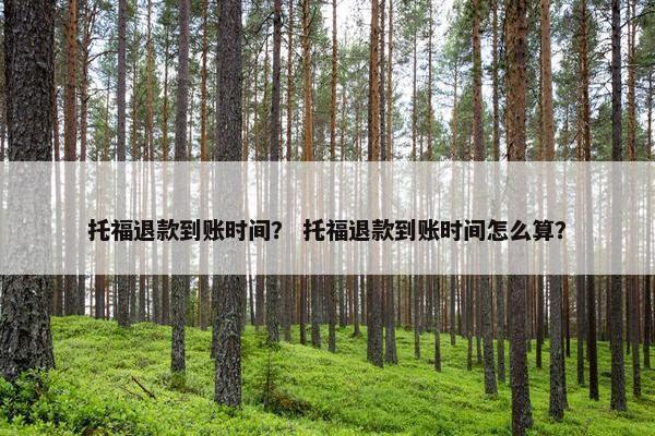托福退款到账时间？ 托福退款到账时间怎么算？