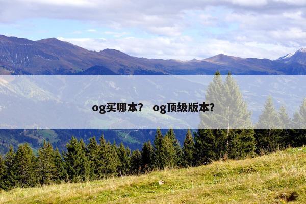 og买哪本？ og顶级版本？