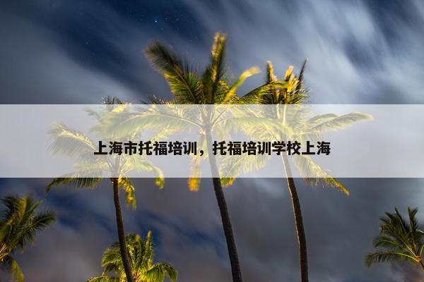 上海市托福培训，托福培训学校上海