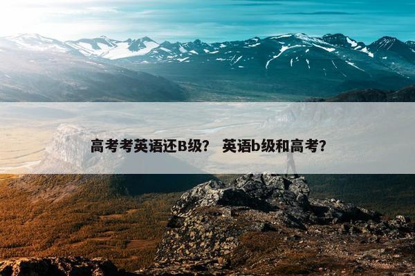高考考英语还B级？ 英语b级和高考？