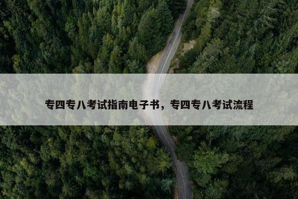 专四专八考试指南电子书，专四专八考试流程