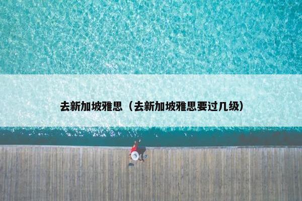 去新加坡雅思（去新加坡雅思要过几级）
