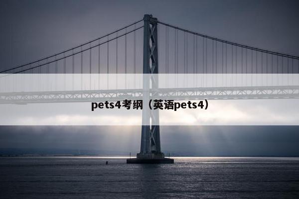 pets4考纲（英语pets4）