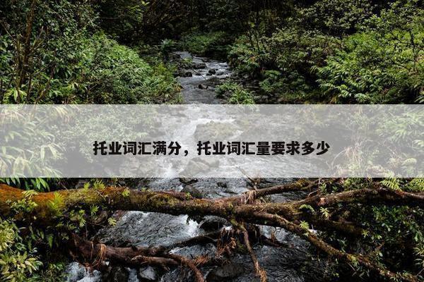 托业词汇满分，托业词汇量要求多少