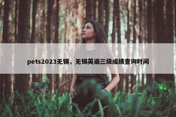 pets2023无锡，无锡英语三级成绩查询时间