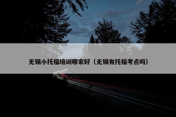 无锡小托福培训哪家好（无锡有托福考点吗）