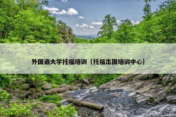 外国语大学托福培训（托福出国培训中心）