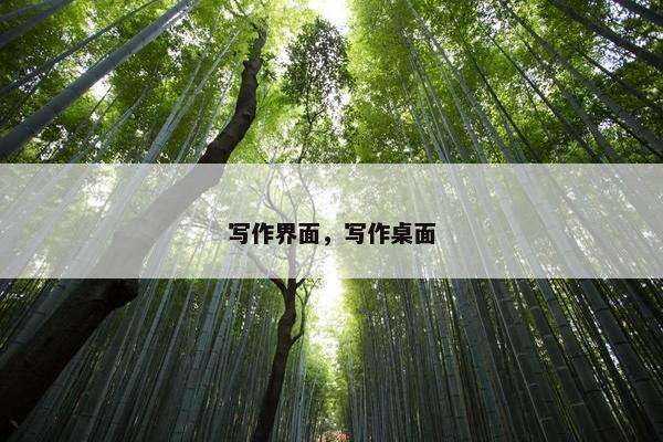 写作界面，写作桌面