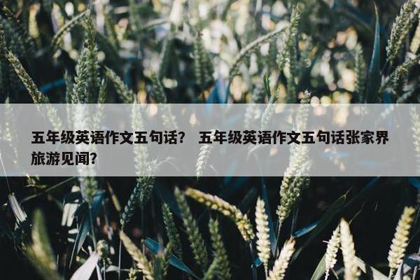 五年级英语作文五句话？ 五年级英语作文五句话张家界旅游见闻？