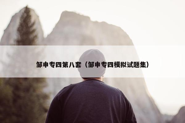 邹申专四第八套（邹申专四模拟试题集）