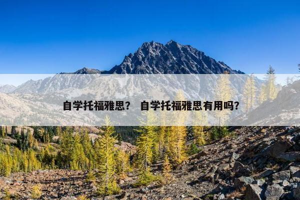自学托福雅思？ 自学托福雅思有用吗？