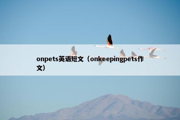 onpets英语短文（onkeepingpets作文）