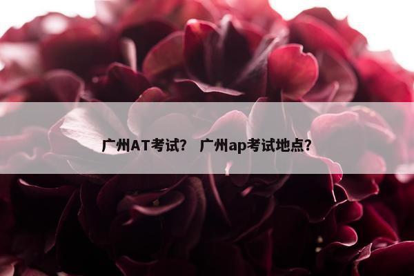 广州AT考试？ 广州ap考试地点？