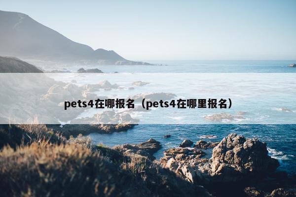 pets4在哪报名（pets4在哪里报名）