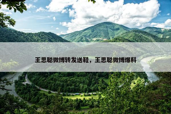 王思聪微博转发送鞋，王思聪微博爆料