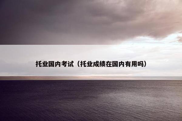 托业国内考试（托业成绩在国内有用吗）