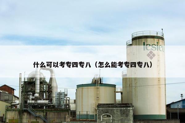 什么可以考专四专八（怎么能考专四专八）