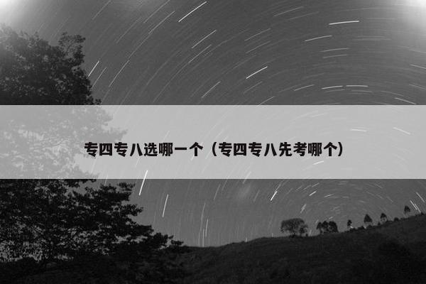 专四专八选哪一个（专四专八先考哪个）