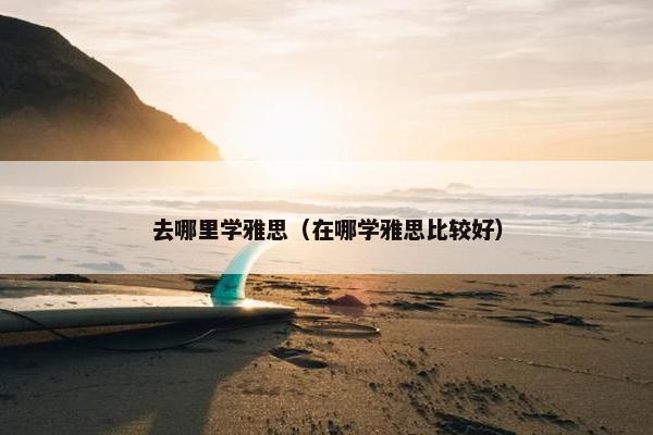去哪里学雅思（在哪学雅思比较好）