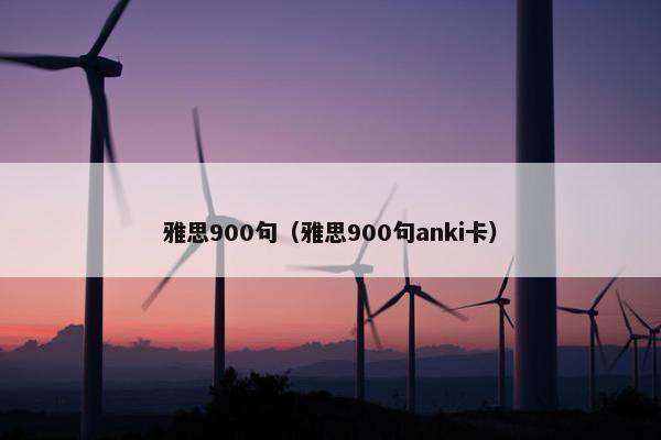 雅思900句（雅思900句anki卡）