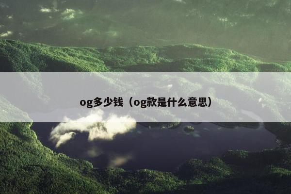 og多少钱（og款是什么意思）