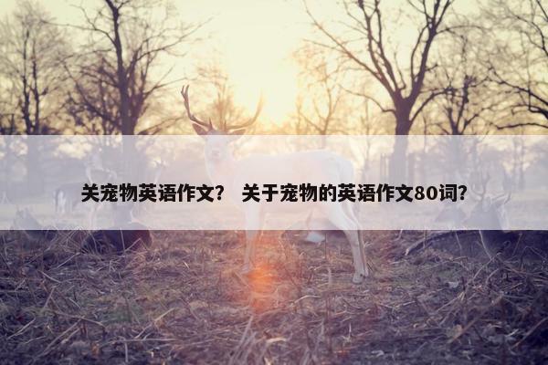 关宠物英语作文？ 关于宠物的英语作文80词？