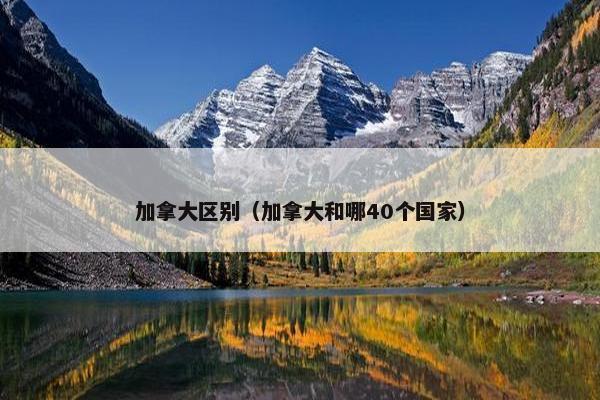 加拿大区别（加拿大和哪40个国家）