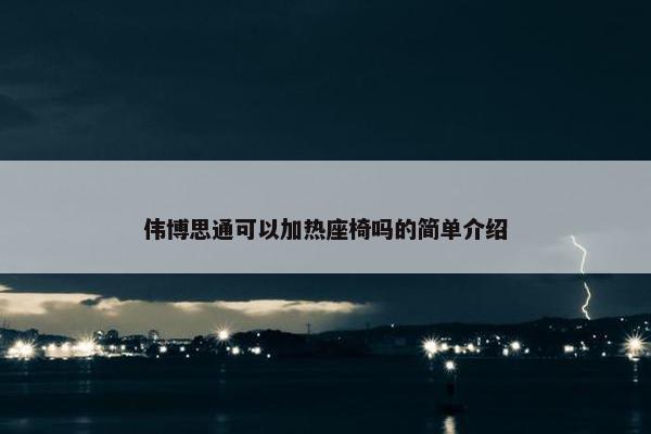 伟博思通可以加热座椅吗的简单介绍