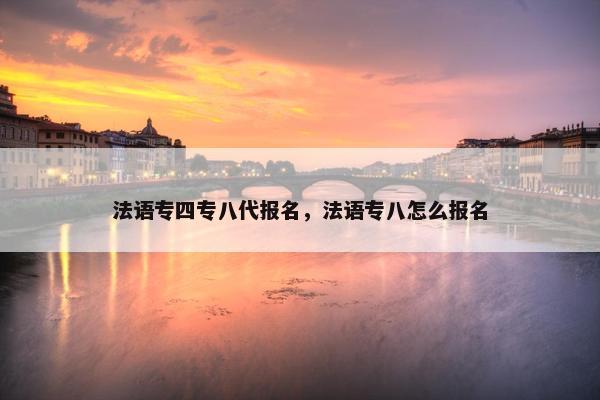 法语专四专八代报名，法语专八怎么报名