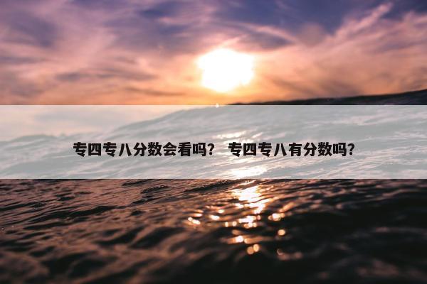 专四专八分数会看吗？ 专四专八有分数吗？