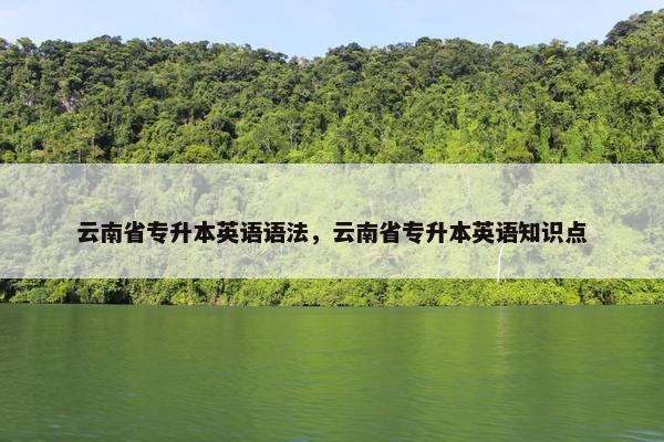 云南省专升本英语语法，云南省专升本英语知识点