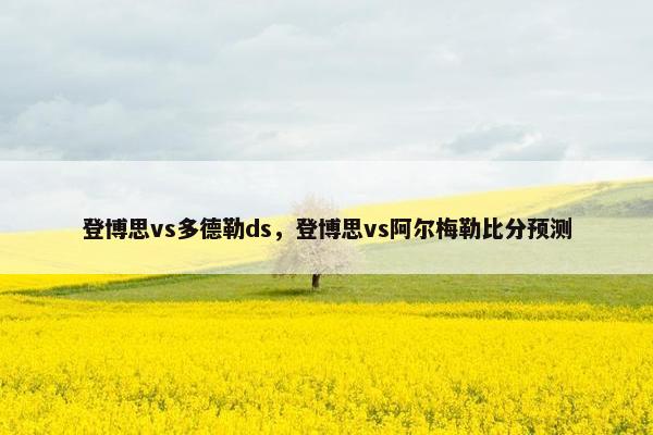 登博思vs多德勒ds，登博思vs阿尔梅勒比分预测