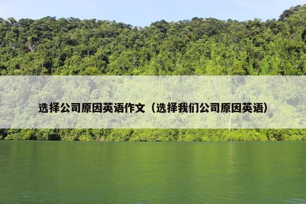 选择公司原因英语作文（选择我们公司原因英语）