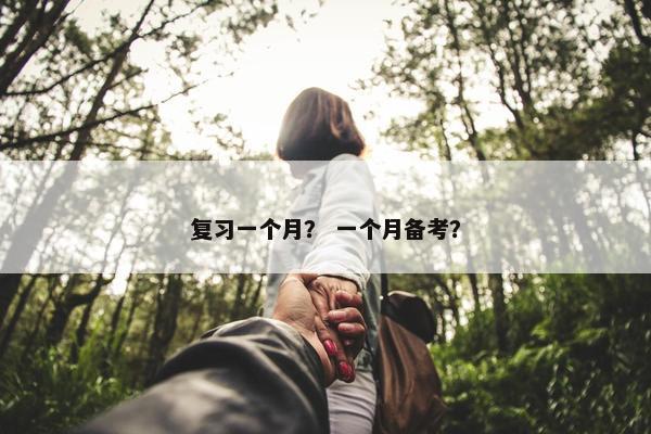 复习一个月？ 一个月备考？