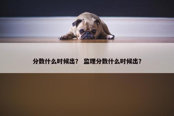 分数什么时候出？ 监理分数什么时候出？