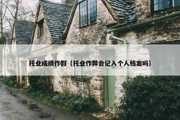 托业成绩作假（托业作弊会记入个人档案吗）