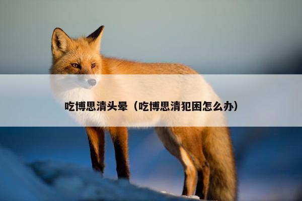 吃博思清头晕（吃博思清犯困怎么办）