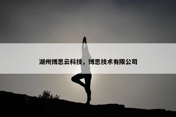 湖州博思云科技，博思技术有限公司