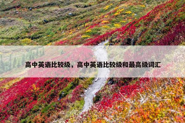 高中英语比较级，高中英语比较级和最高级词汇
