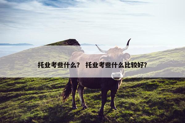 托业考些什么？ 托业考些什么比较好？