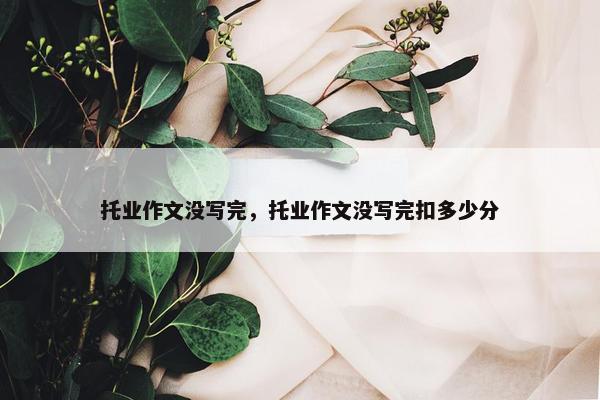 托业作文没写完，托业作文没写完扣多少分