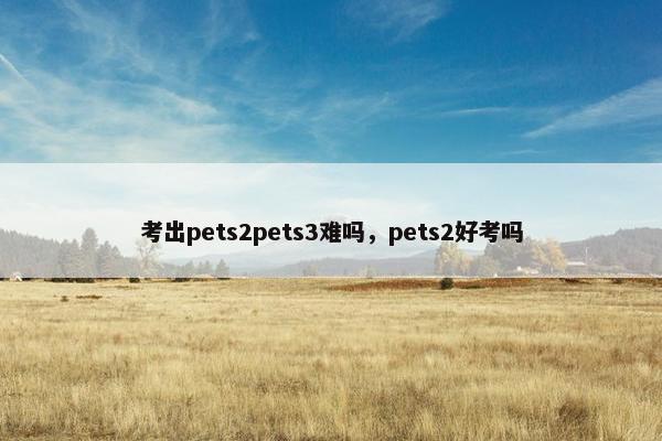 考出pets2pets3难吗，pets2好考吗