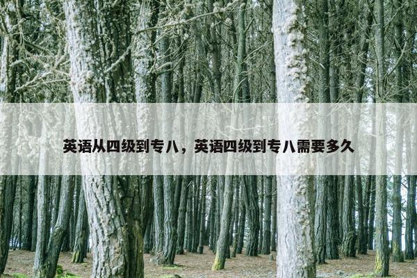 英语从四级到专八，英语四级到专八需要多久