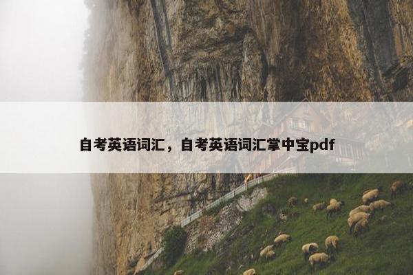 自考英语词汇，自考英语词汇掌中宝pdf
