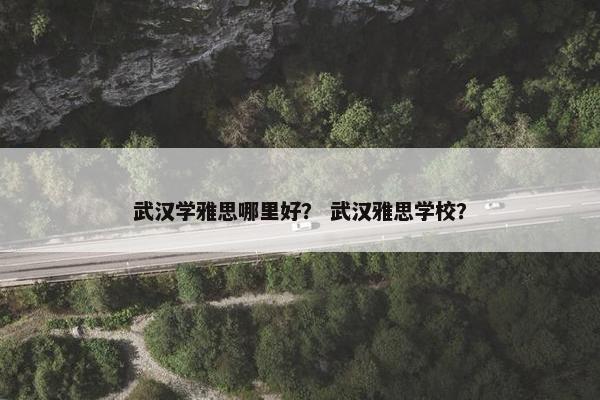 武汉学雅思哪里好？ 武汉雅思学校？