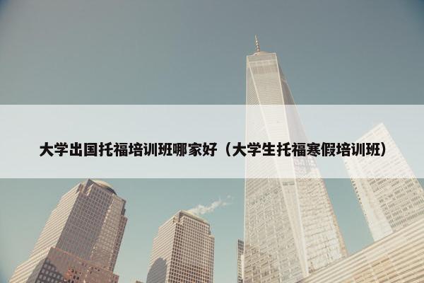 大学出国托福培训班哪家好（大学生托福寒假培训班）
