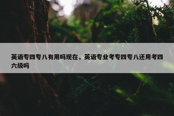 英语专四专八有用吗现在，英语专业考专四专八还用考四六级吗