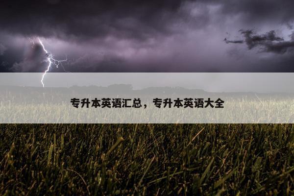 专升本英语汇总，专升本英语大全