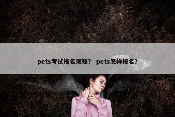 pets考试报名须知？ pets怎样报名？